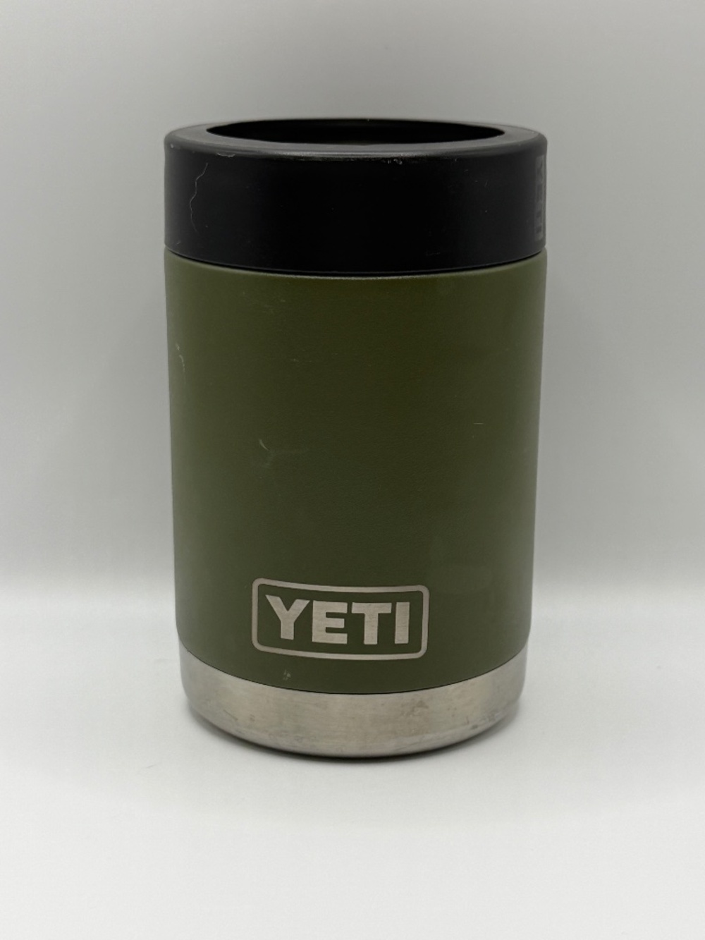 YETI Rambler Colster 12 oz River Green Can Insulator Cooler Black Gasket